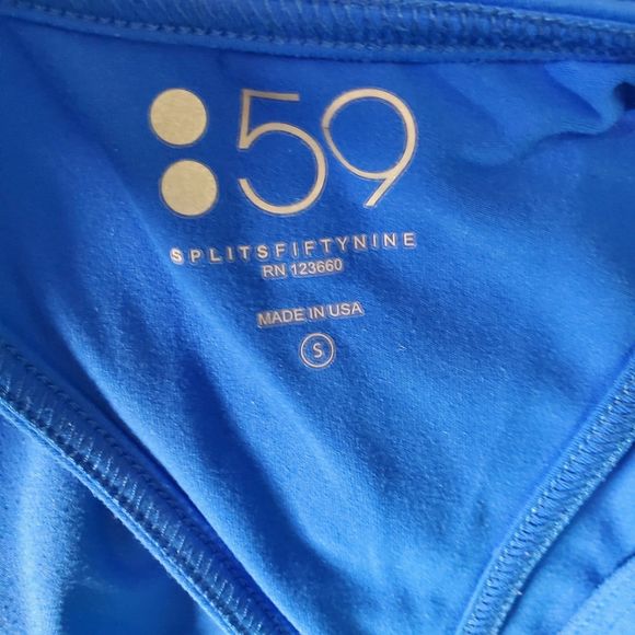 Splits 59 Blue Racerback Scoop Neck Active Tank Sz S - Picture 4 of 4